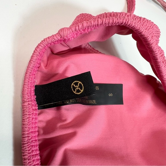 Vix Paula Hermanny Swimwear Zene Li Bikini Top in Pink Size Small - Picture 7 of 10